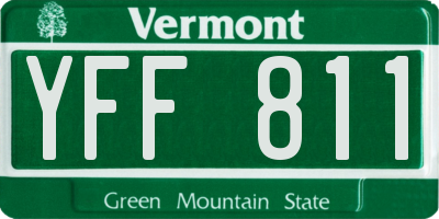 VT license plate YFF811