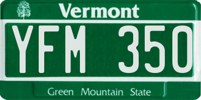 VT license plate YFM350