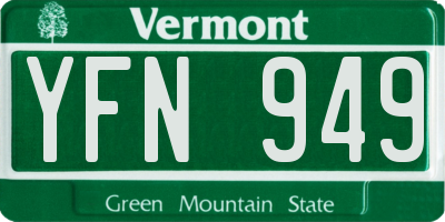 VT license plate YFN949