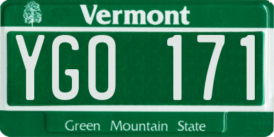 VT license plate YGO171
