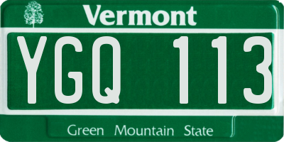 VT license plate YGQ113