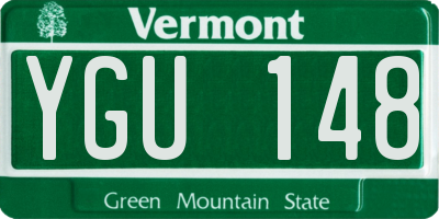 VT license plate YGU148