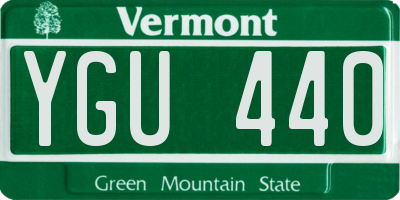 VT license plate YGU440