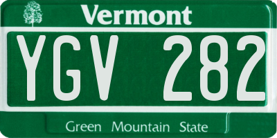 VT license plate YGV282