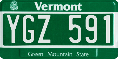 VT license plate YGZ591