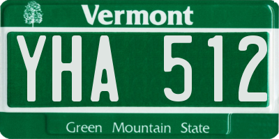VT license plate YHA512