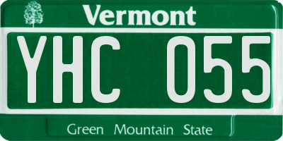 VT license plate YHC055