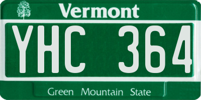 VT license plate YHC364