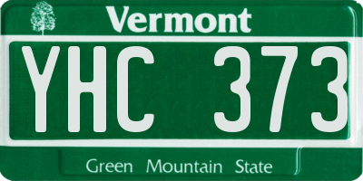 VT license plate YHC373