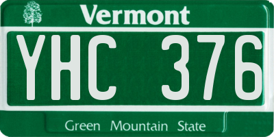 VT license plate YHC376