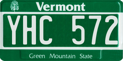 VT license plate YHC572