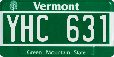 VT license plate YHC631