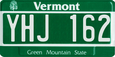 VT license plate YHJ162