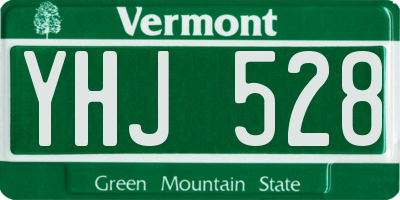 VT license plate YHJ528