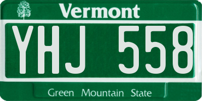 VT license plate YHJ558