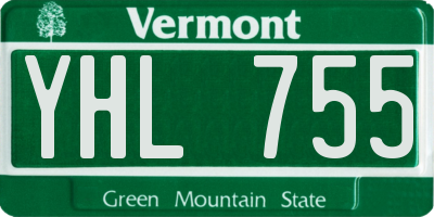 VT license plate YHL755