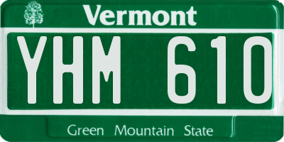 VT license plate YHM610