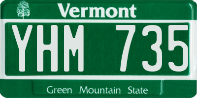 VT license plate YHM735