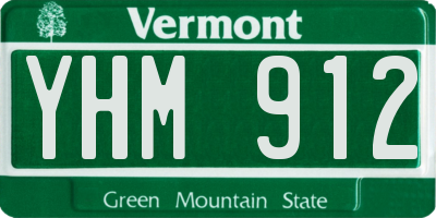 VT license plate YHM912