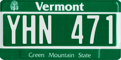 VT license plate YHN471