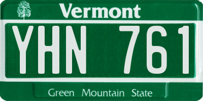 VT license plate YHN761