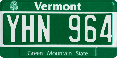 VT license plate YHN964