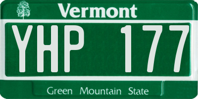 VT license plate YHP177