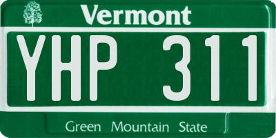 VT license plate YHP311