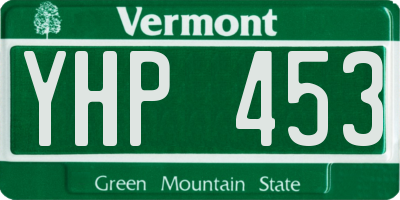 VT license plate YHP453