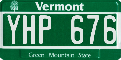VT license plate YHP676