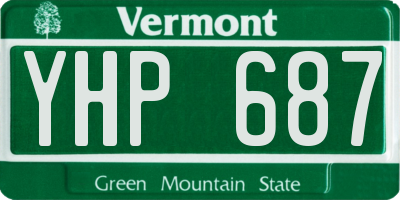 VT license plate YHP687