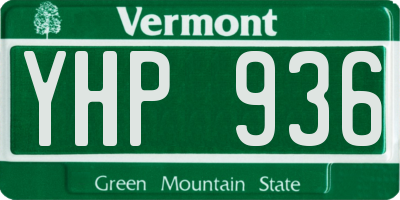 VT license plate YHP936