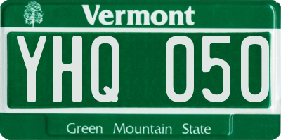 VT license plate YHQ050