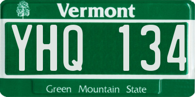 VT license plate YHQ134