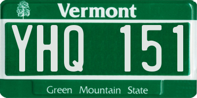 VT license plate YHQ151