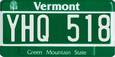 VT license plate YHQ518