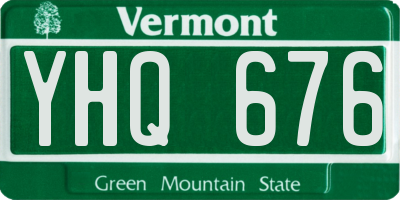 VT license plate YHQ676