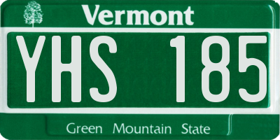 VT license plate YHS185