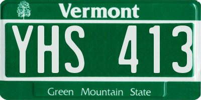 VT license plate YHS413