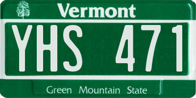 VT license plate YHS471