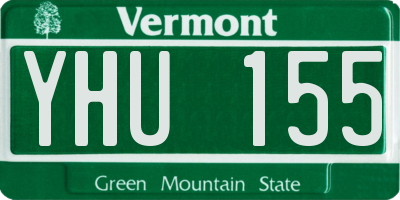 VT license plate YHU155