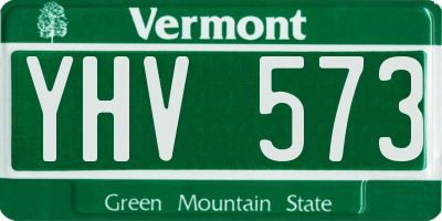 VT license plate YHV573