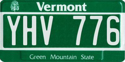 VT license plate YHV776