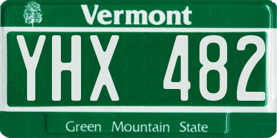 VT license plate YHX482