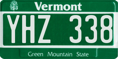 VT license plate YHZ338