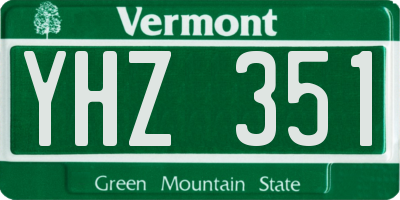 VT license plate YHZ351