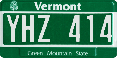 VT license plate YHZ414