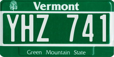 VT license plate YHZ741