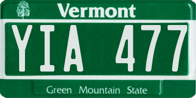 VT license plate YIA477