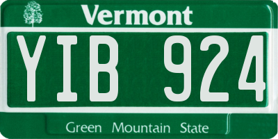 VT license plate YIB924